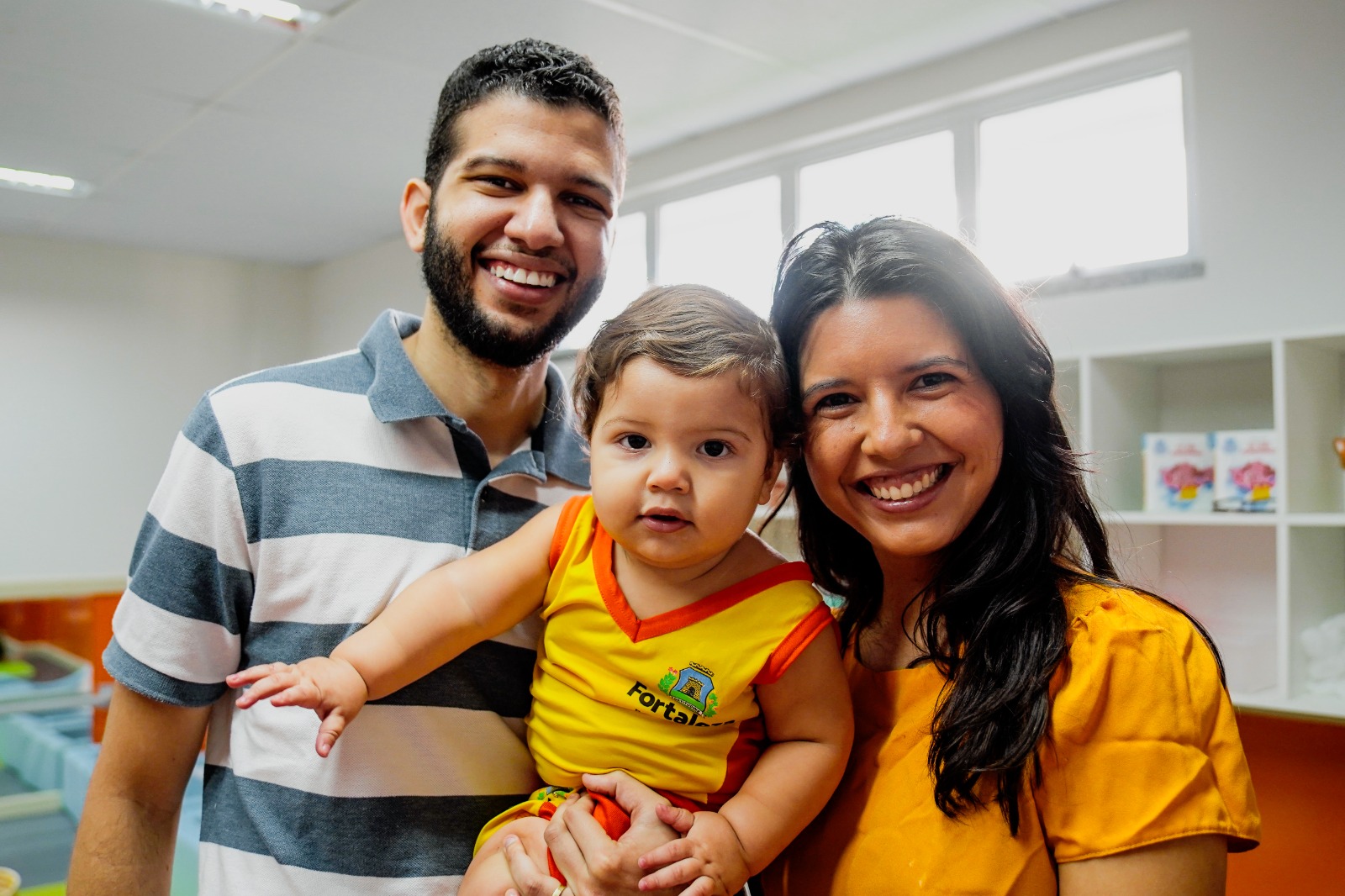 Gisele e Filipe Klein com o filho Benício